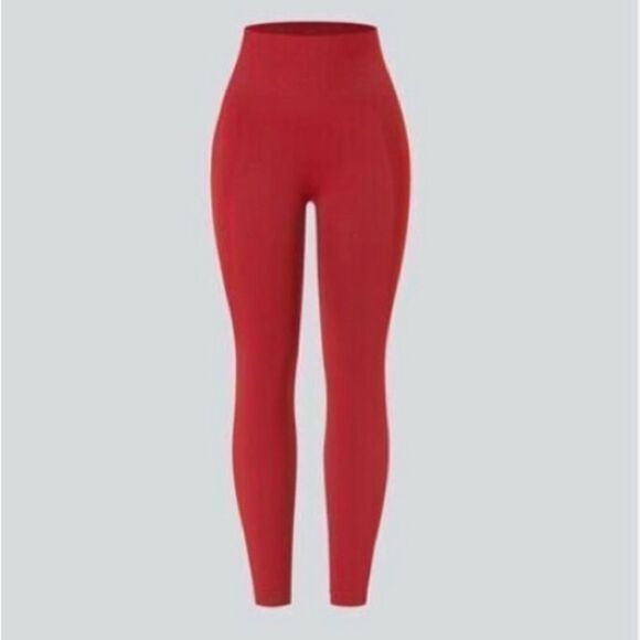 Halara Women's XL 7/8 Seamless High Waisted Butt Lifting Leggings Salsa NWT - Picture 5 of 9